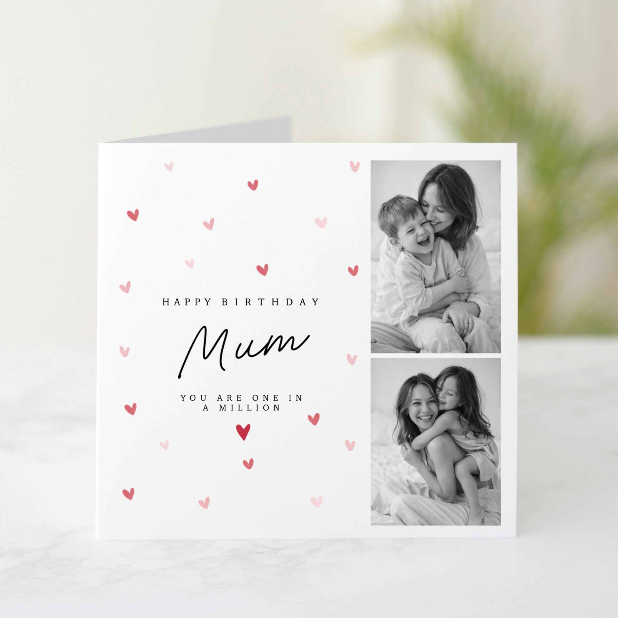 Personalised One In A Million Mum Birthday Card - Add Your Own Photos