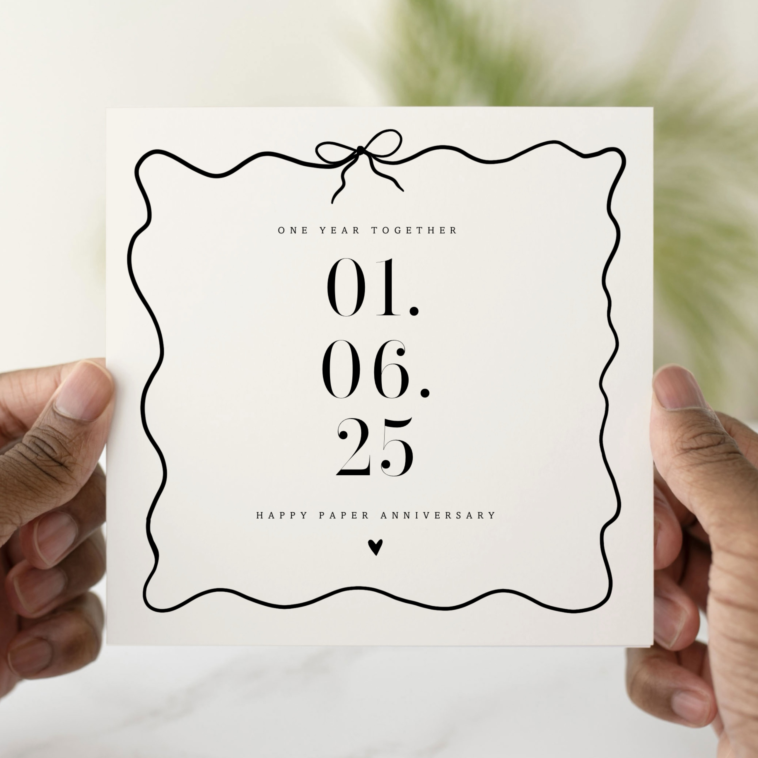 Personalised 1st Anniversary Card - Paper Anniversary