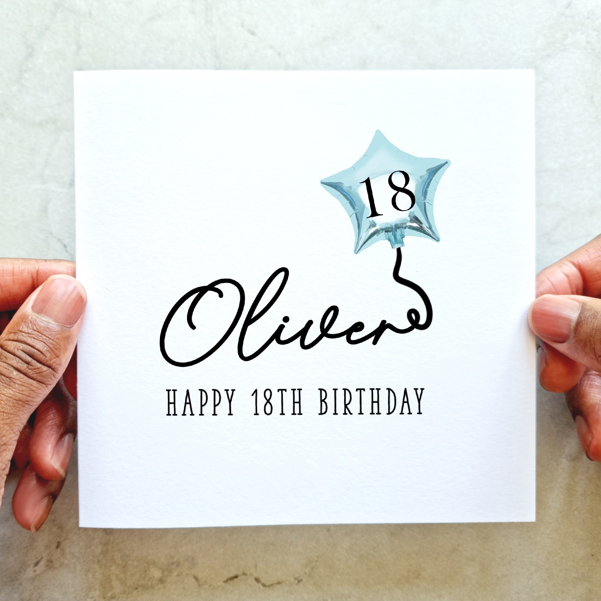 Personalised 18th Birthday Card - Balloon