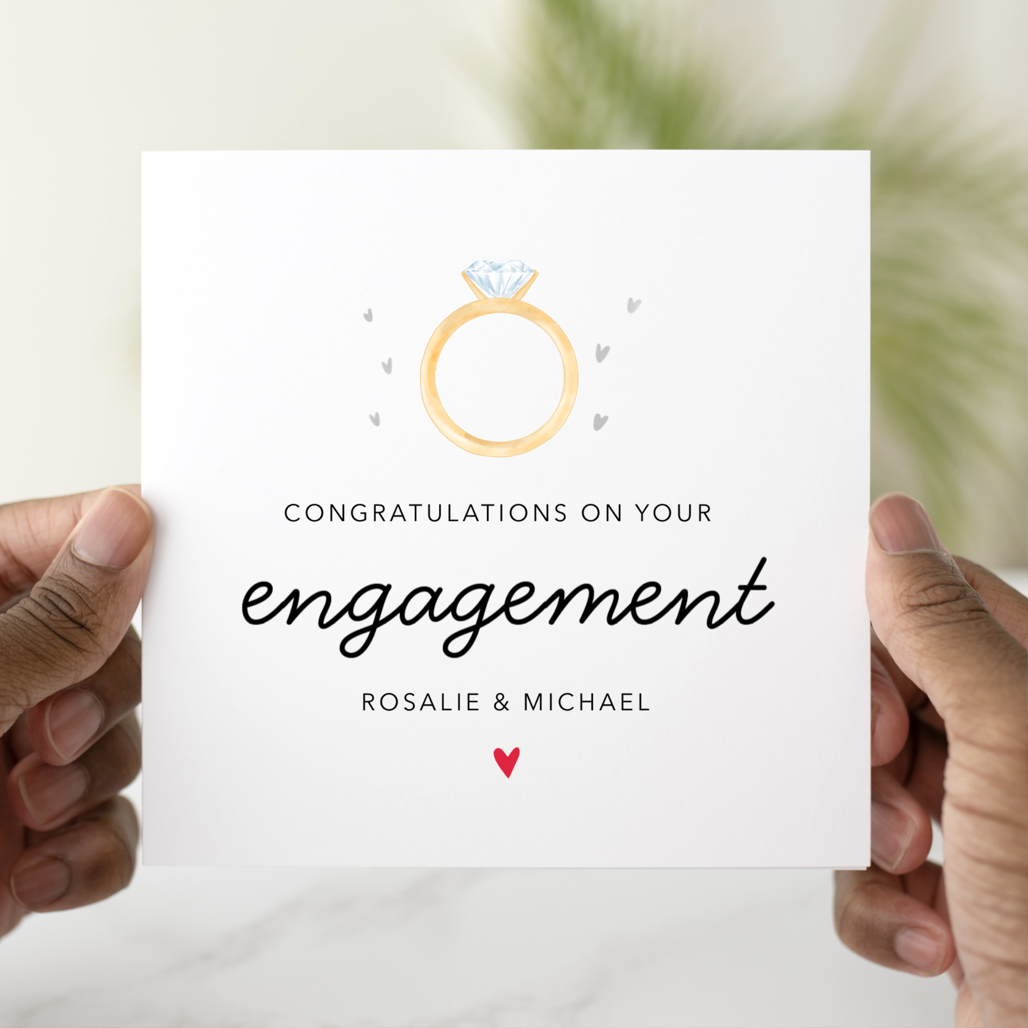 Personalised Engagement Card - Ring