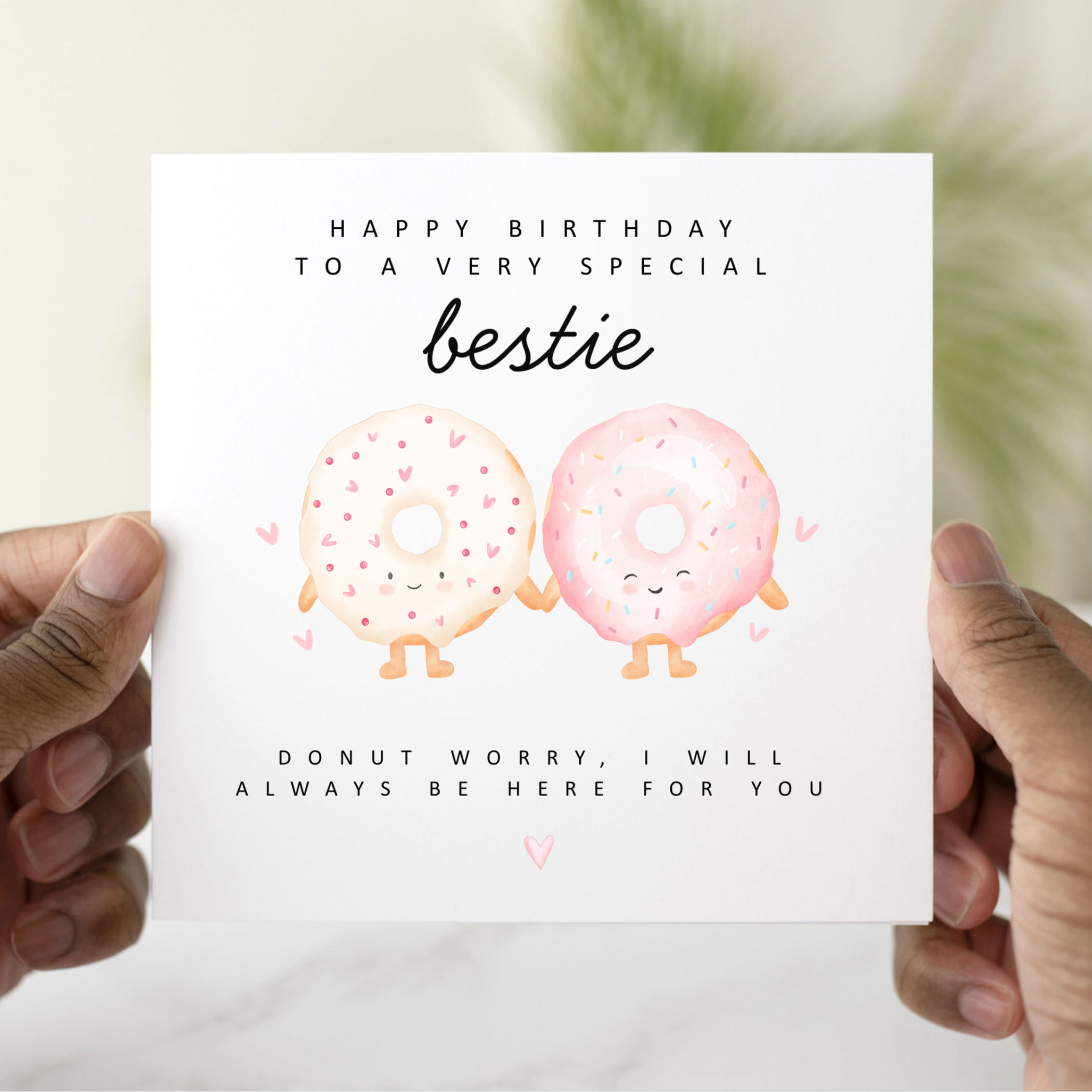 Bestie Birthday Card - Two Donuts