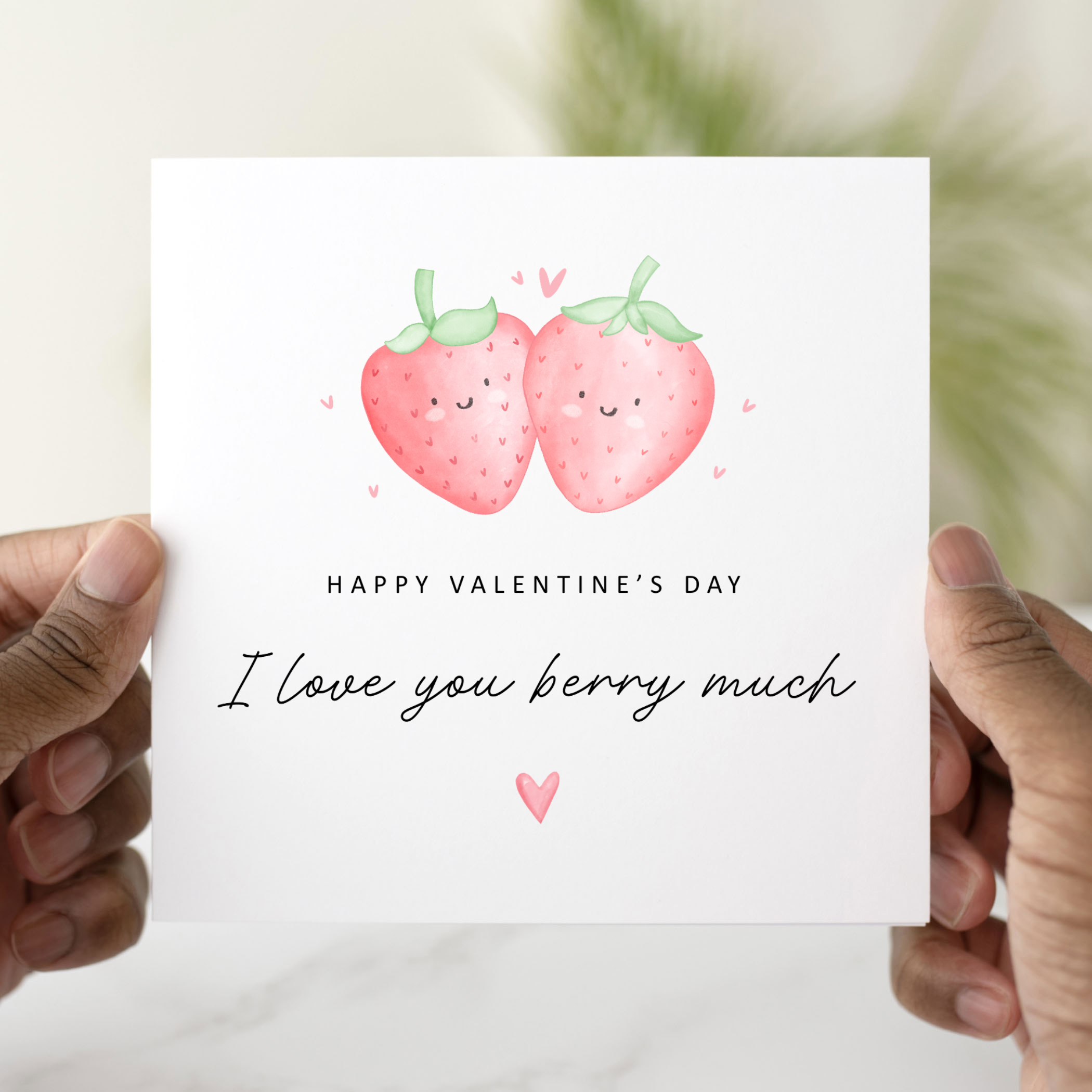 Strawberry Pun Valentine's Day Card