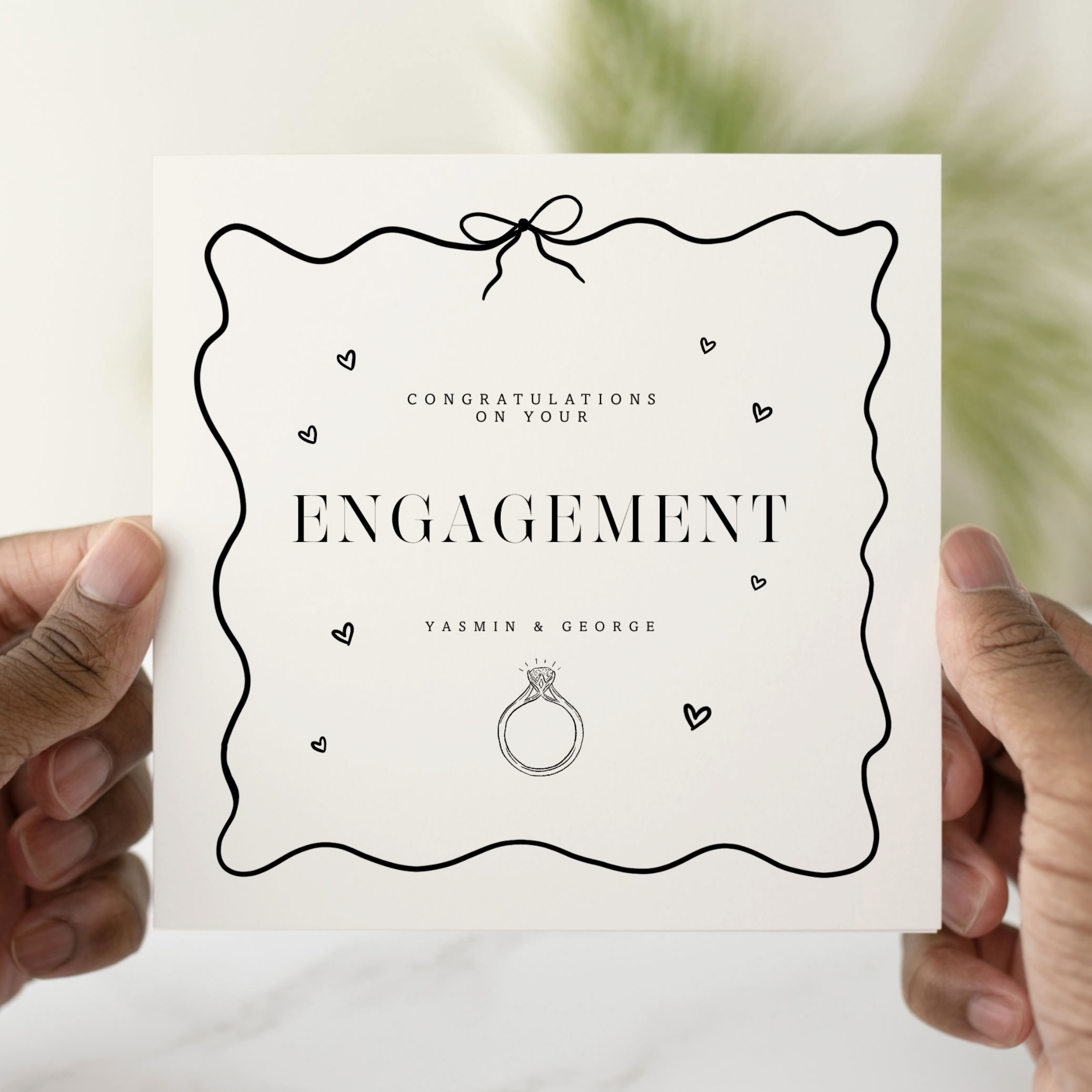 Personalised Ring Engagement Card