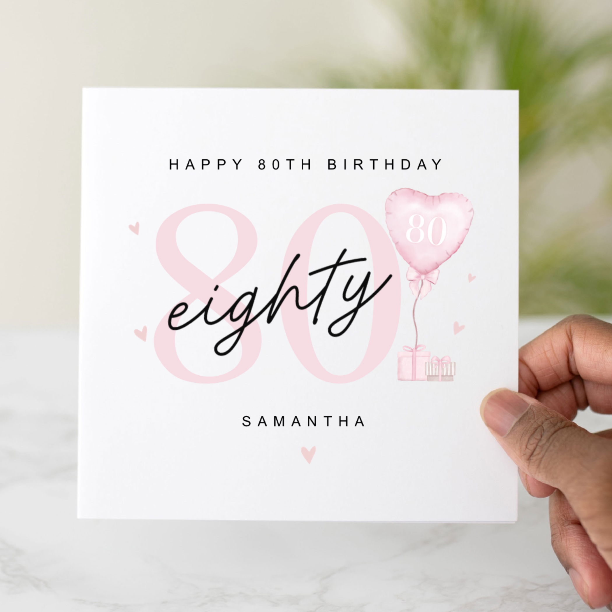Personalised 80th Birthday Card