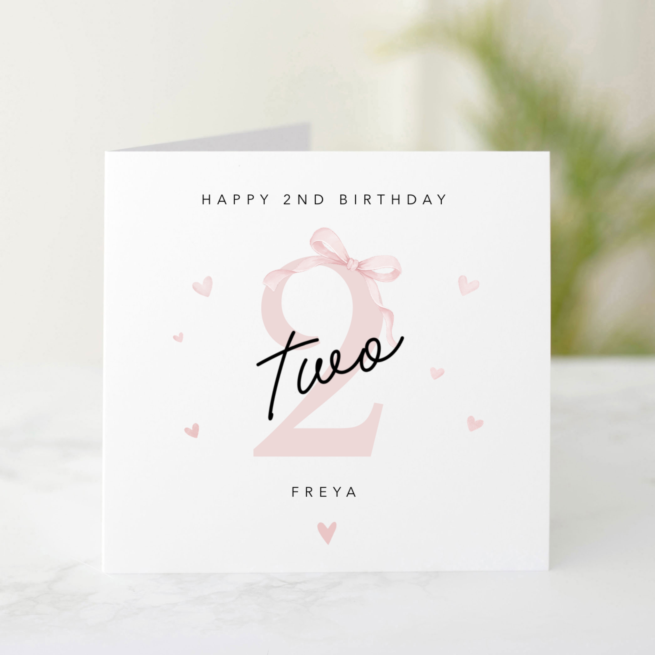 Personalised 2nd Birthday Card