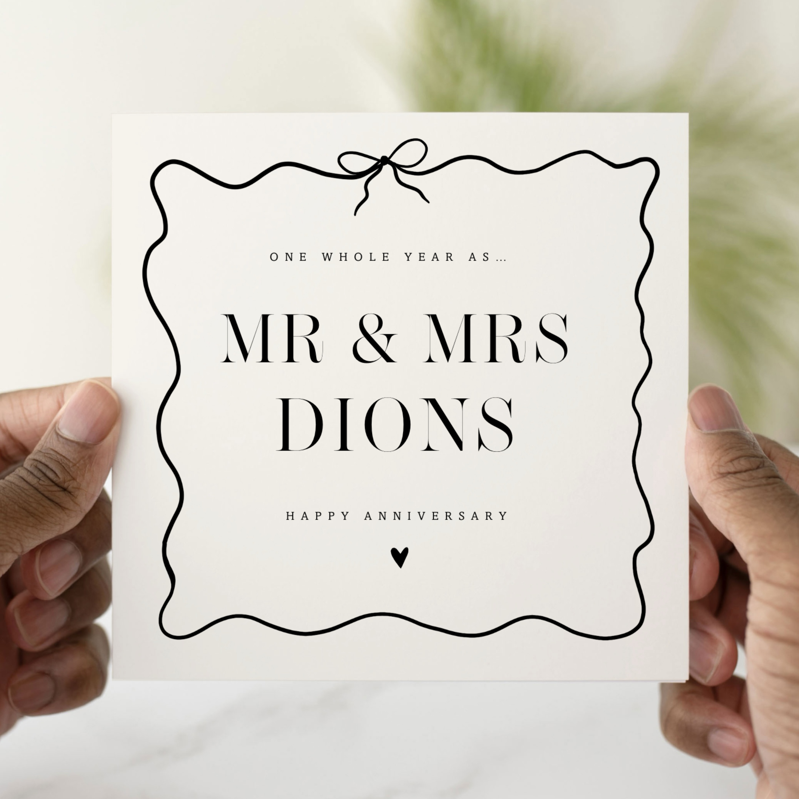 Personalised 1st Anniversary Card - One Whole Year As