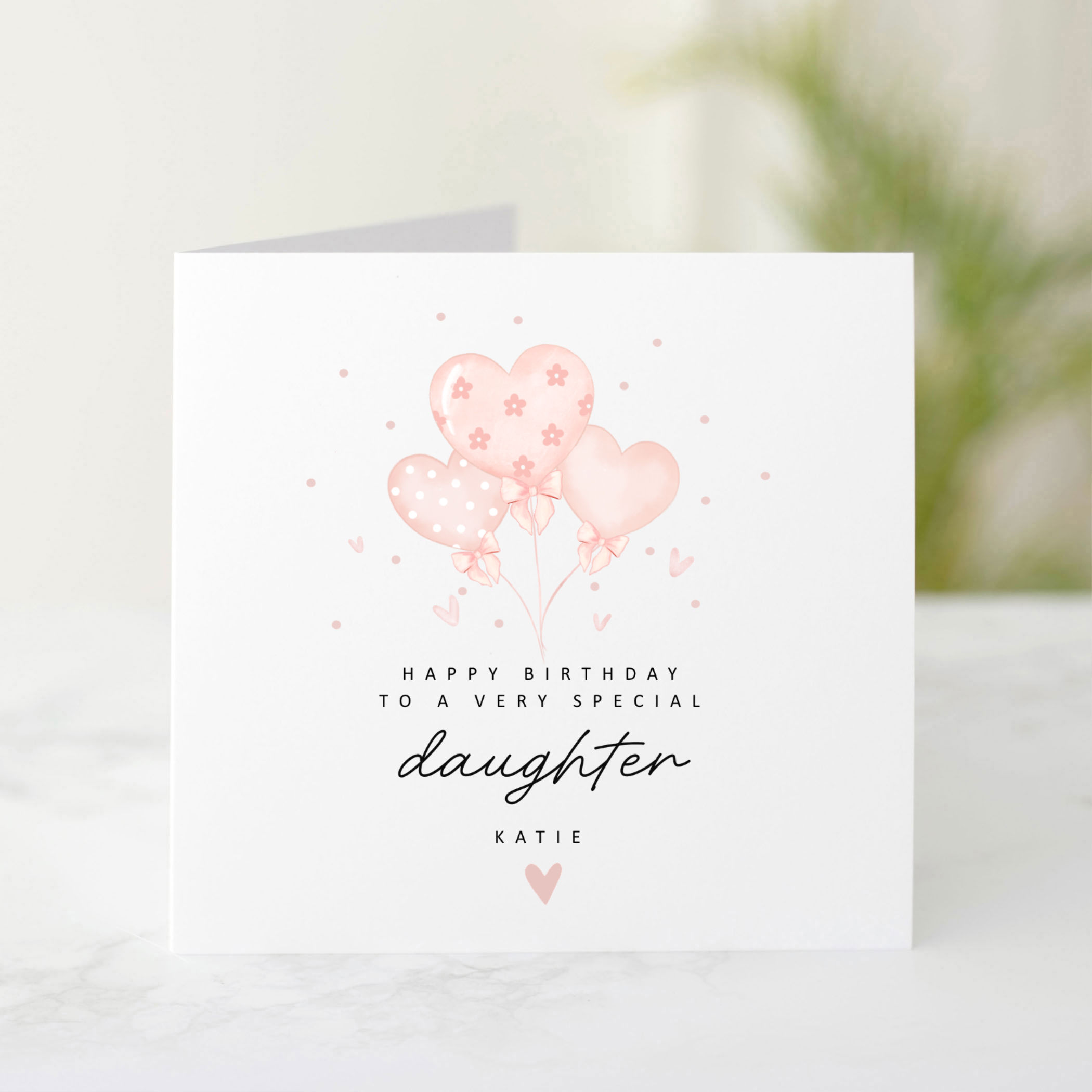 Personalised Balloon Daughter Birthday Card
