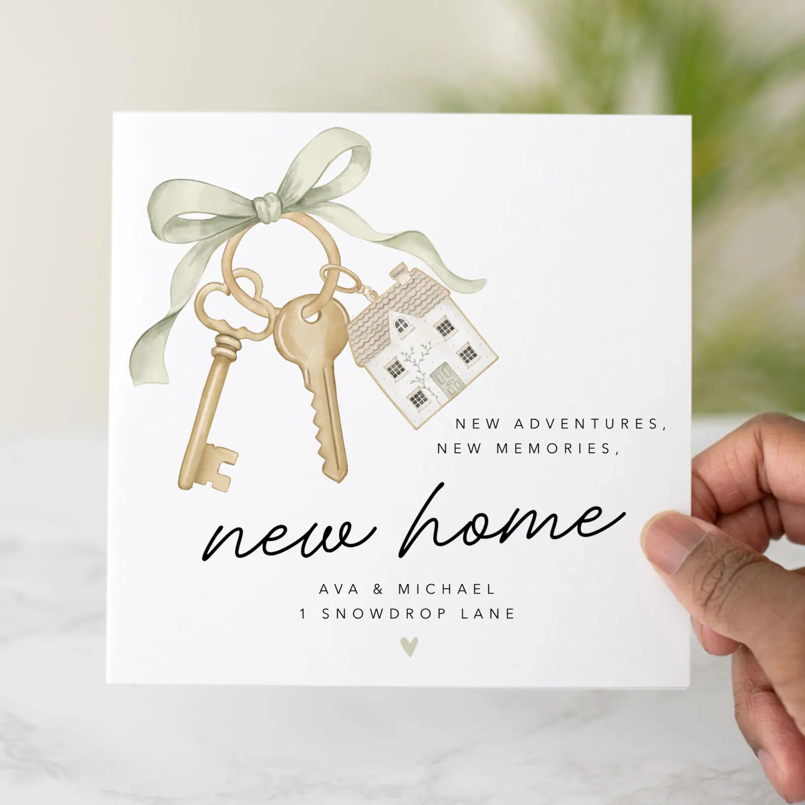 Personalised New Home Card - Keys