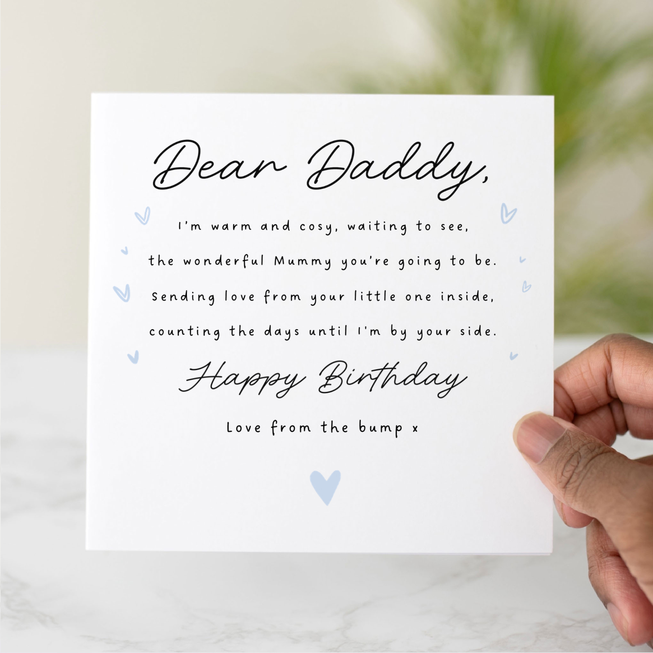 Dear Daddy 1st Birthday Card - Card From Bump