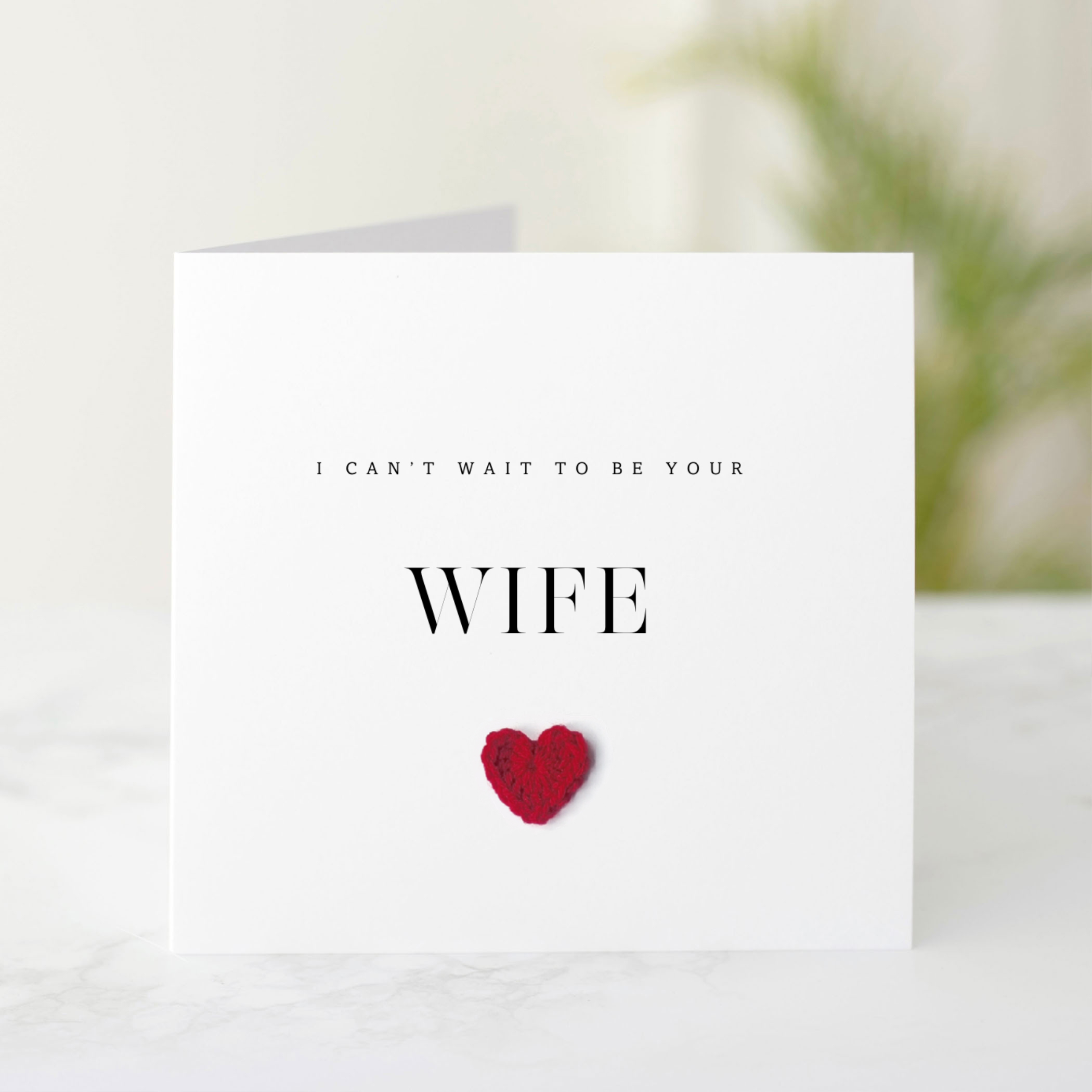 Fiancée Card - Crochet Heart