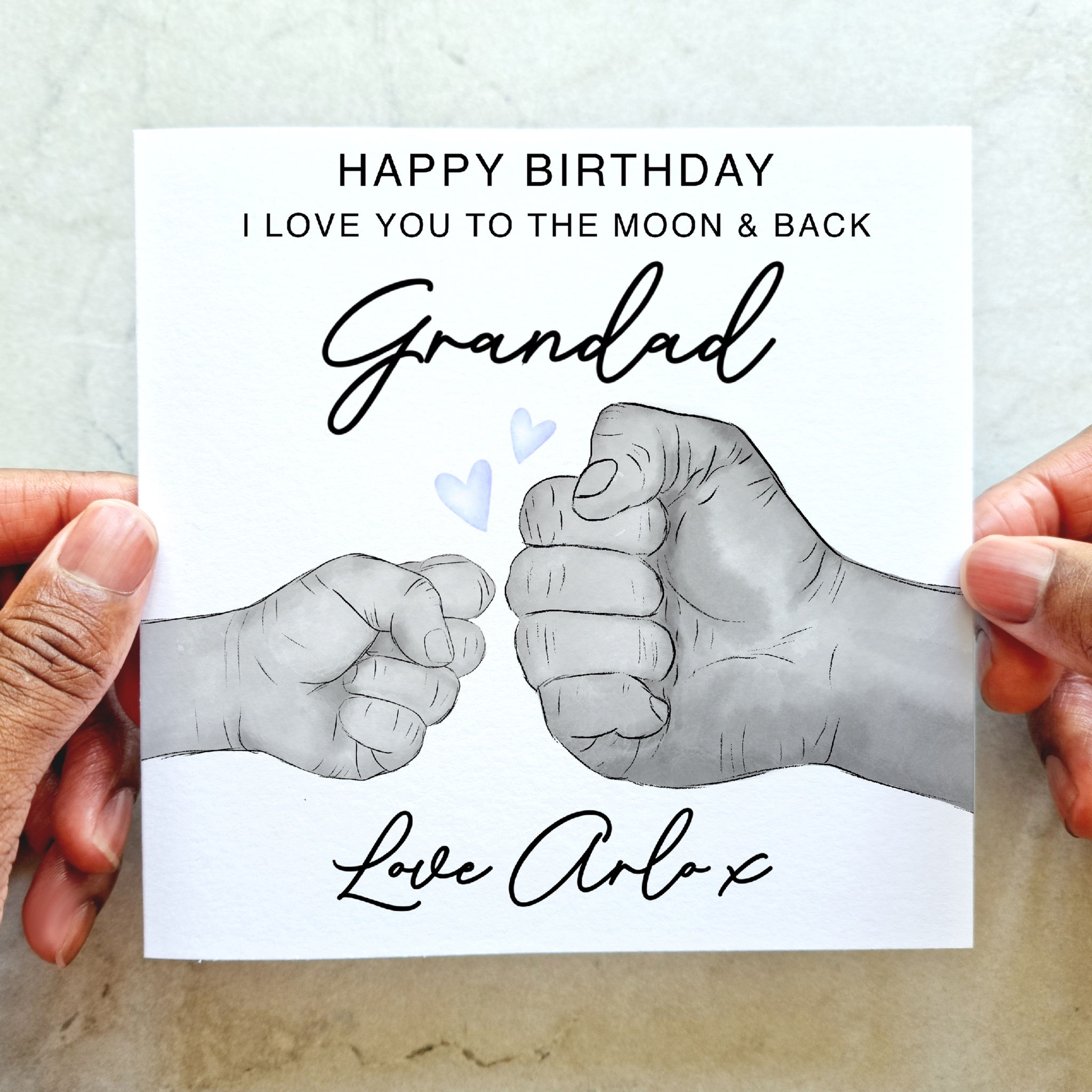 Personalised Grandad Birthday Card - Fist