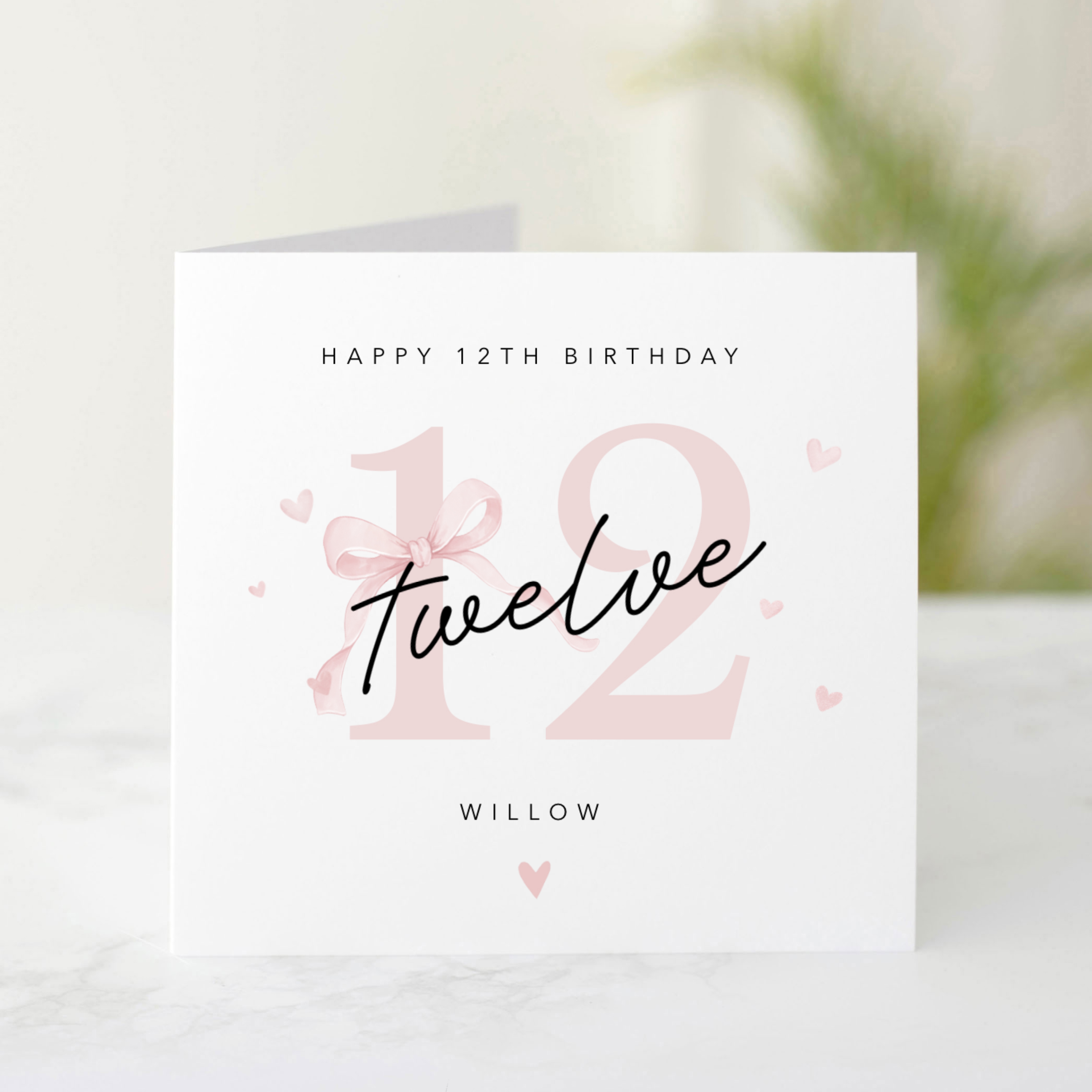 Personalised 12th Birthday Card