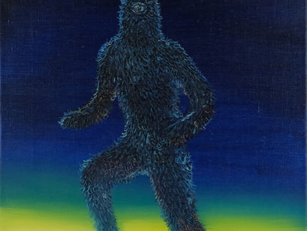 Obraz v aukci - "Yetti překračuje kopec"