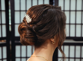 Elegant bridal hairstyle for a luxury wedding in Miami