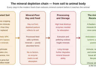 The Mineral Depletion Crisis: Why Modern Soil, Feed, and Food No Longer Contain What Animals Need