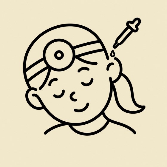Step two: drip the ear drops into the ear canal