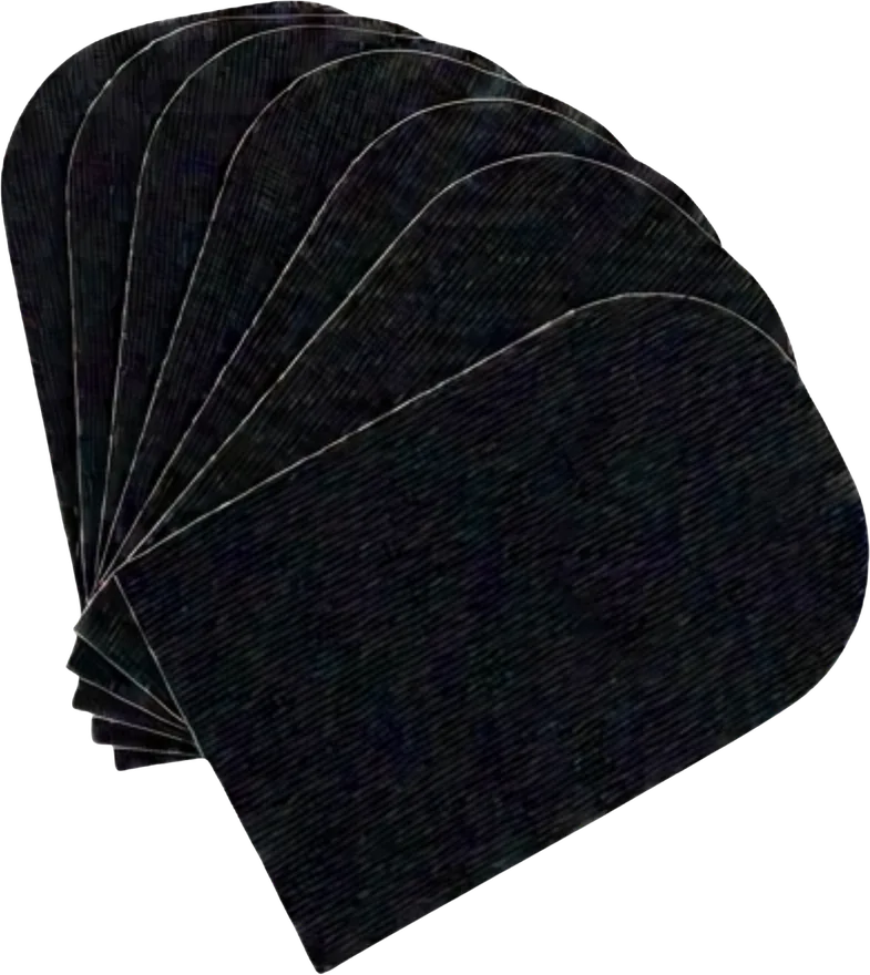 Black Roncaid chin lift tape strips laid out