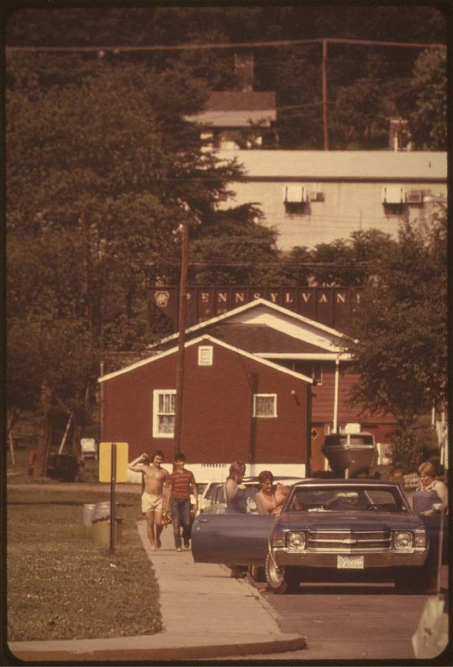 A day’s outing at the swimming pool, West Virginia