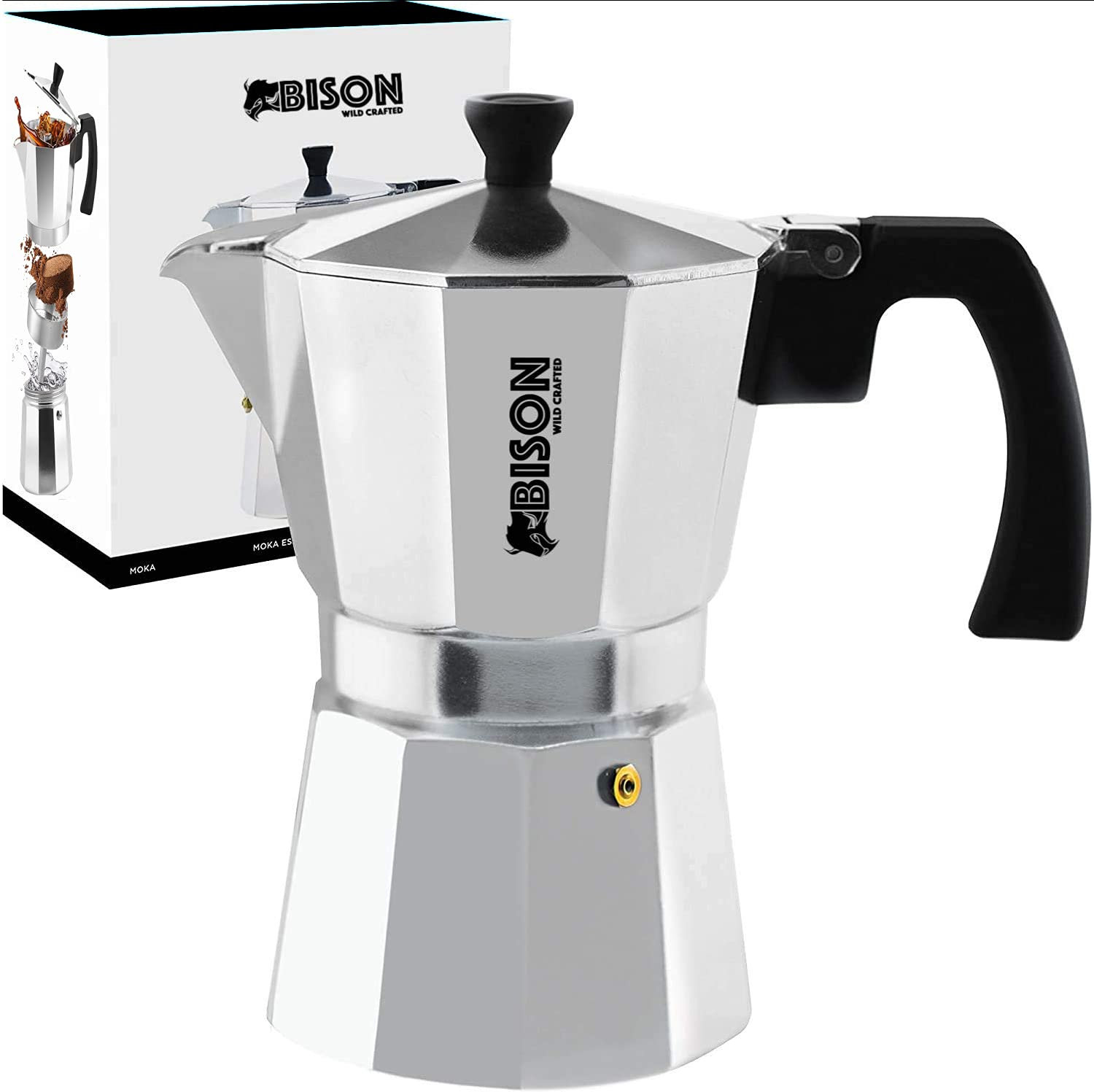 Bison Milano Stovetop Espresso Maker 