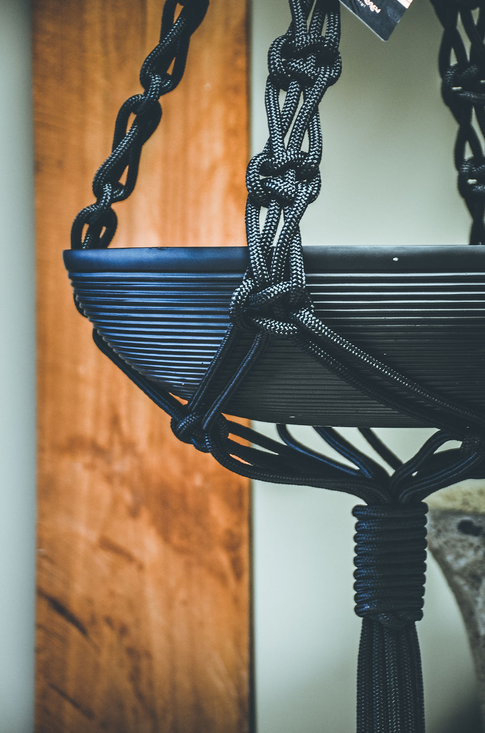 Thumbnail: Black Ribbed Low Bowl
