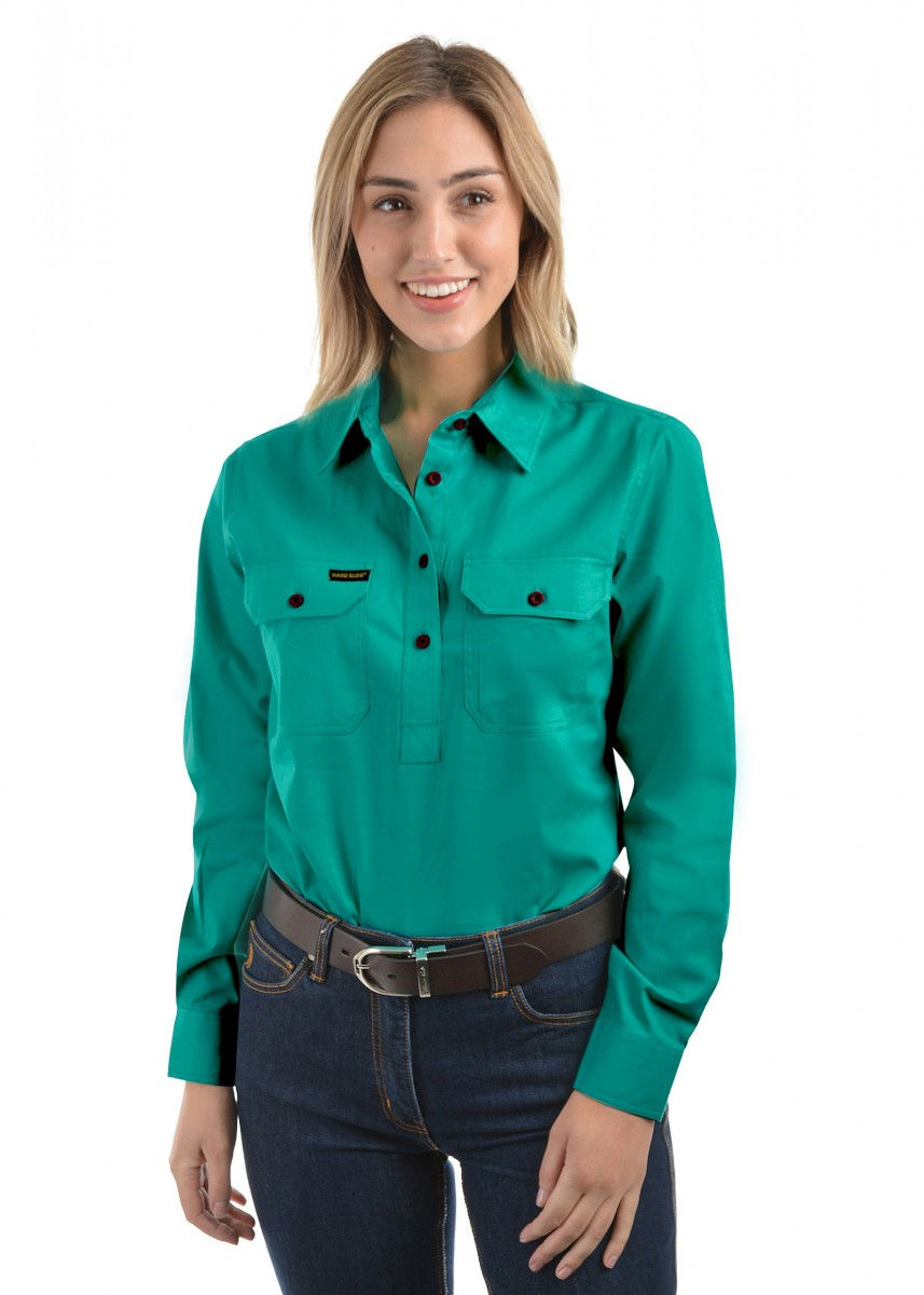 Thumbnail: Thomas Cook 'Hard Slog' - Womens Half Placket Light Cotton Shirt