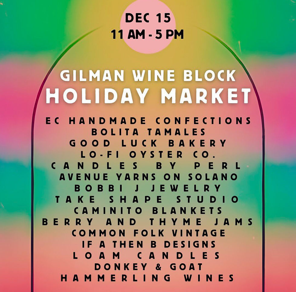 Gilman Wine Block Holiday Market