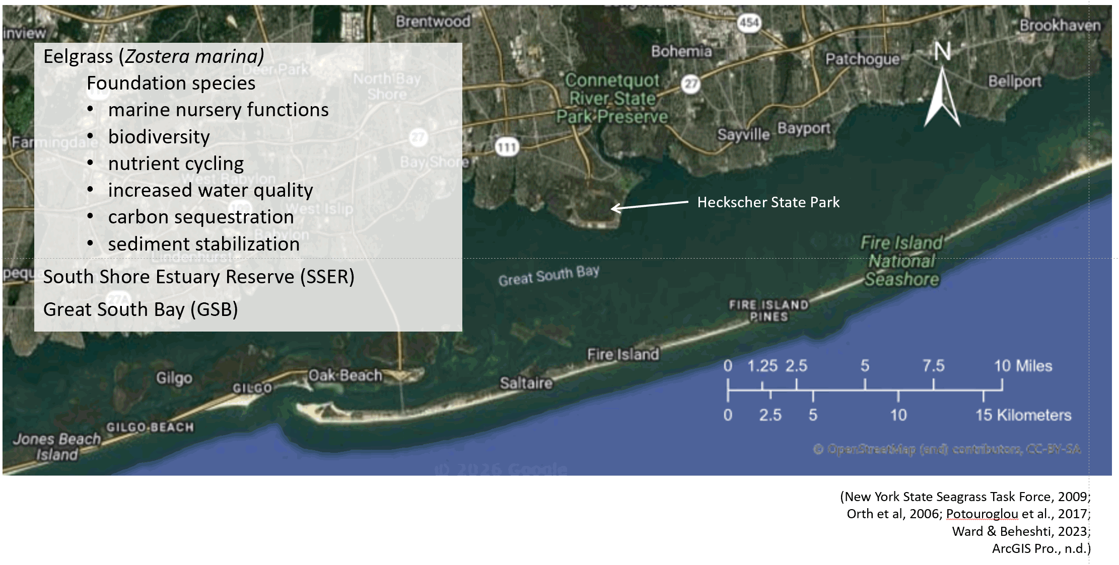 The Great South Bay, the central area of the South Shore Estuary Reserve.