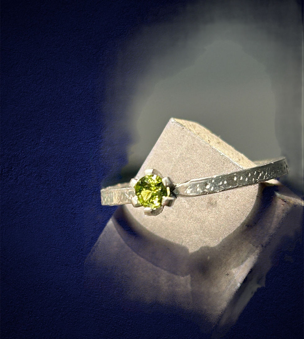 Green Day Solitaire Ring