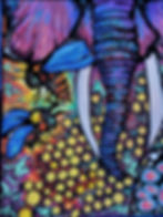 Thumbnail: ELEPHANT & BEES - ORIGINAL MASTERPIECE  - SOLD