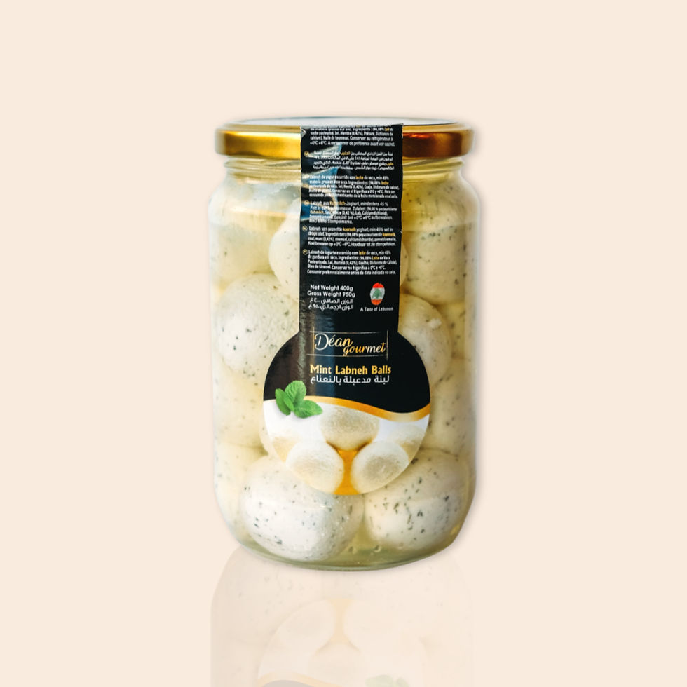 Labneh balls met munt