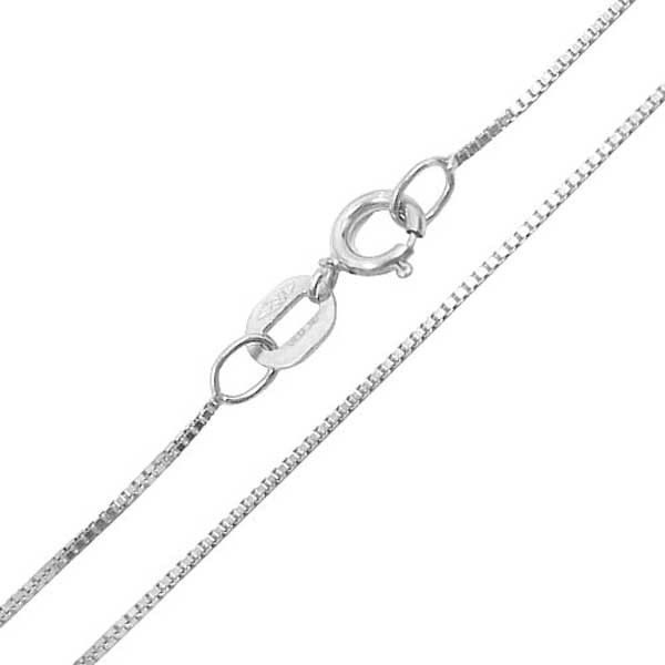 Corrente de Ouro Branco 18k Veneziana de 0,5mm com 40cm