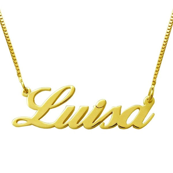 Corrente de Ouro 18k Veneziana de 45 cm com Nome