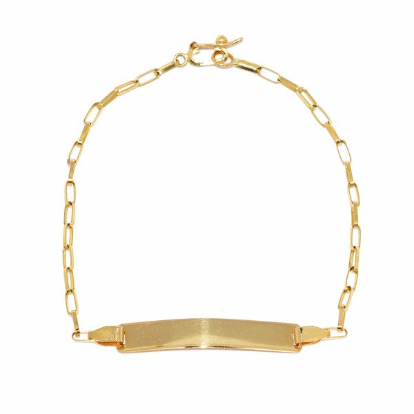 Pulseira Infantil de Ouro 18k Cartie de 16cm com Chapinha