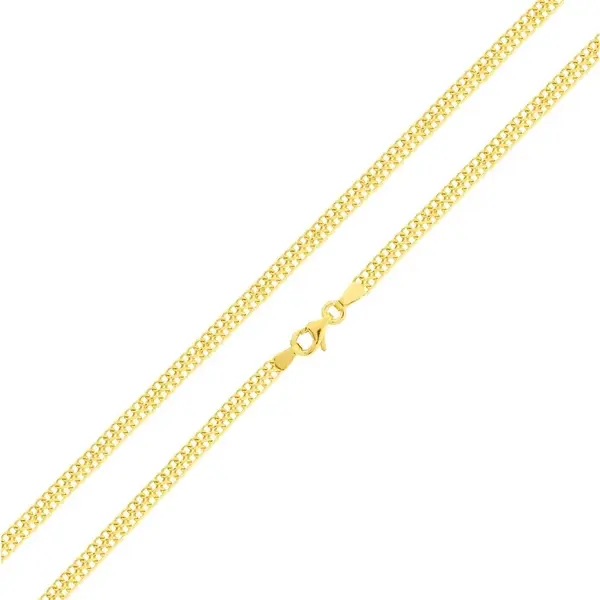 Corrente de Ouro 18k Lacraia de 3,7mm com 60cm