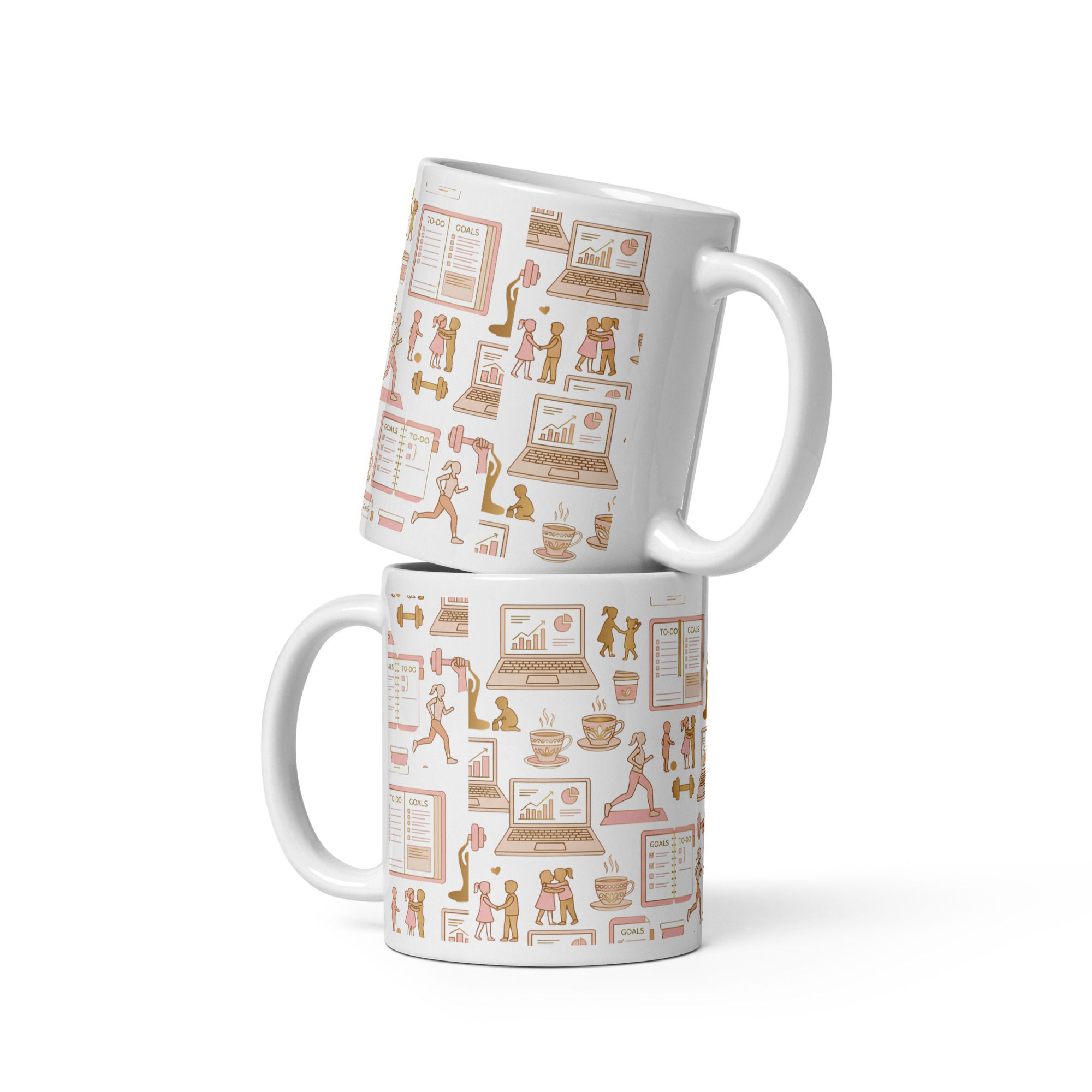White glossy mug