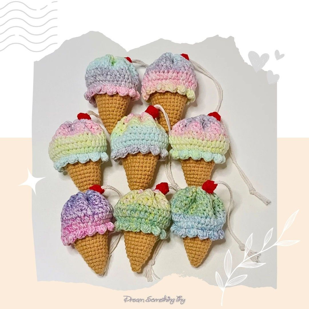 🍦雪糕鎖匙扣/ 耳機收納袋仔/ 小束口袋🍦