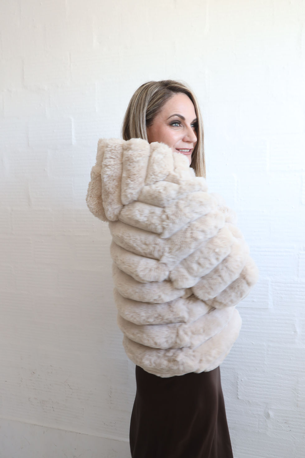 Thumbnail: WINTER WHITE FUR JACKET