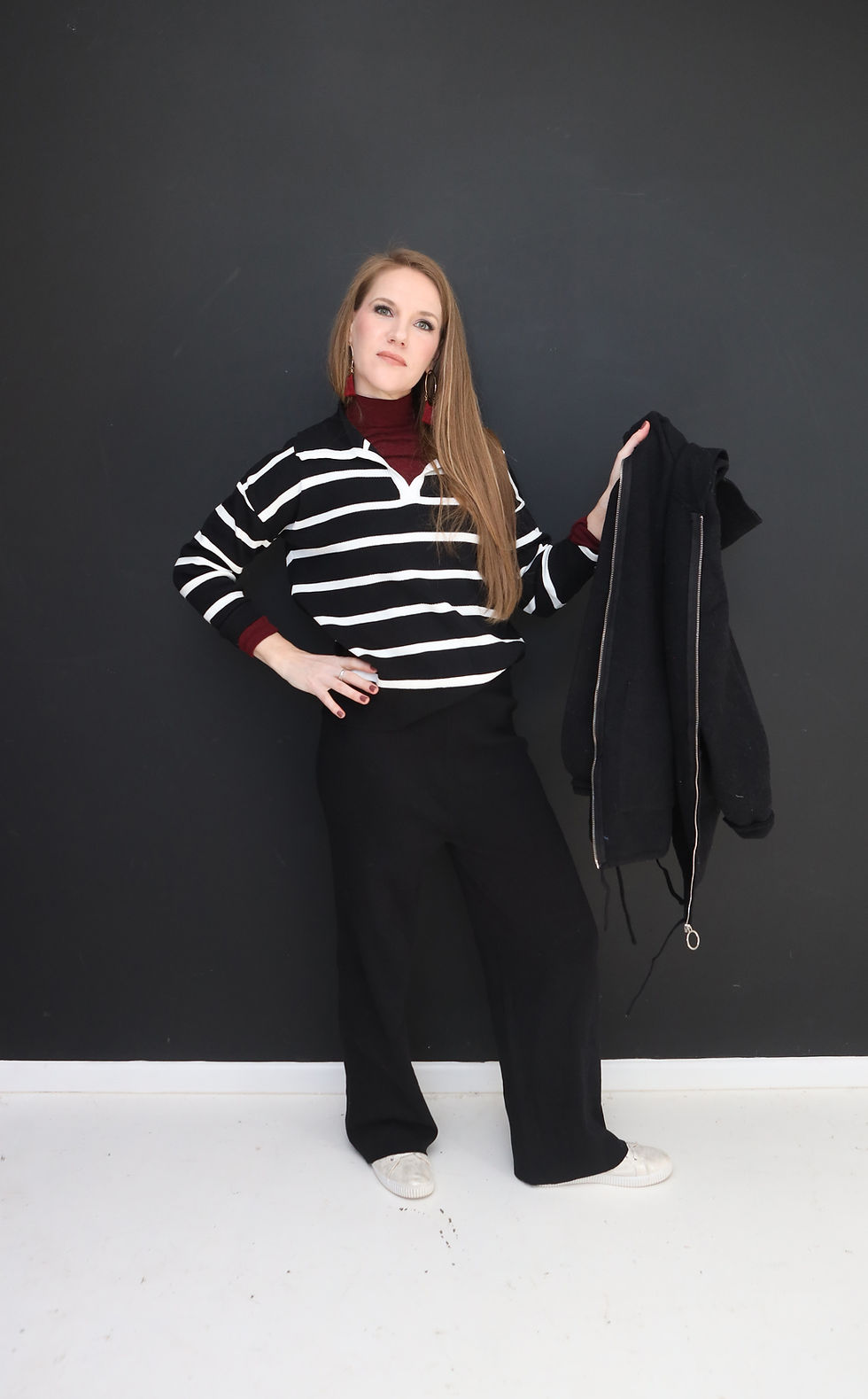 Thumbnail: Black Forest Drawstring knit Coat