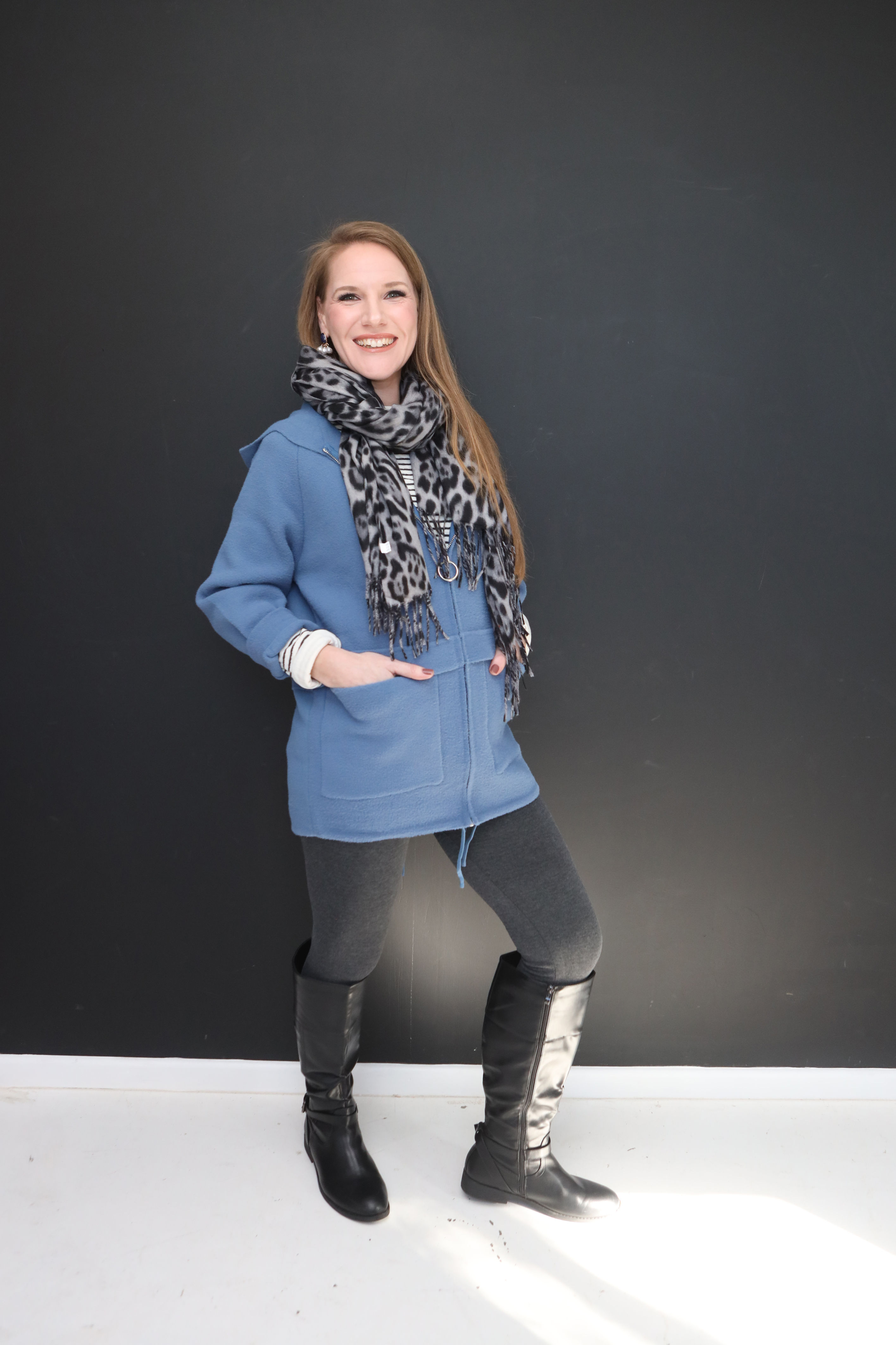Airforce Drawstring knit Coat