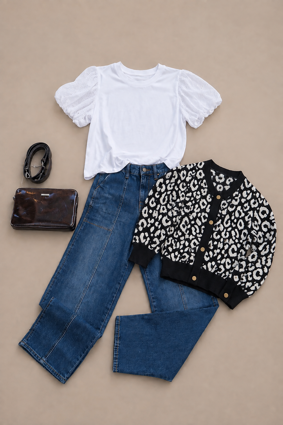 Thumbnail: LEOPARD PRINT KNIT CARDI