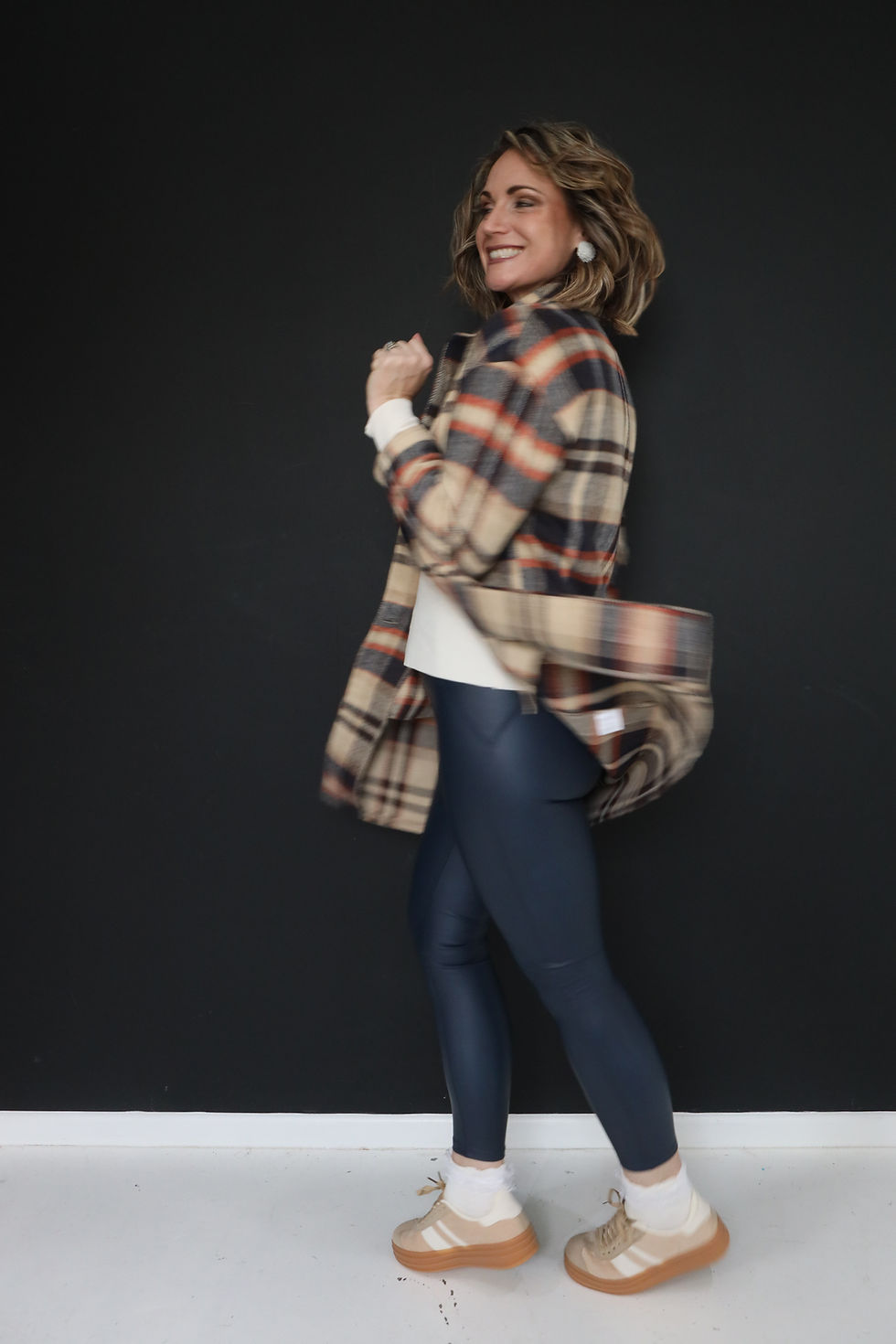 Thumbnail: NAVY SAND BURNT ORANGE SHACKET