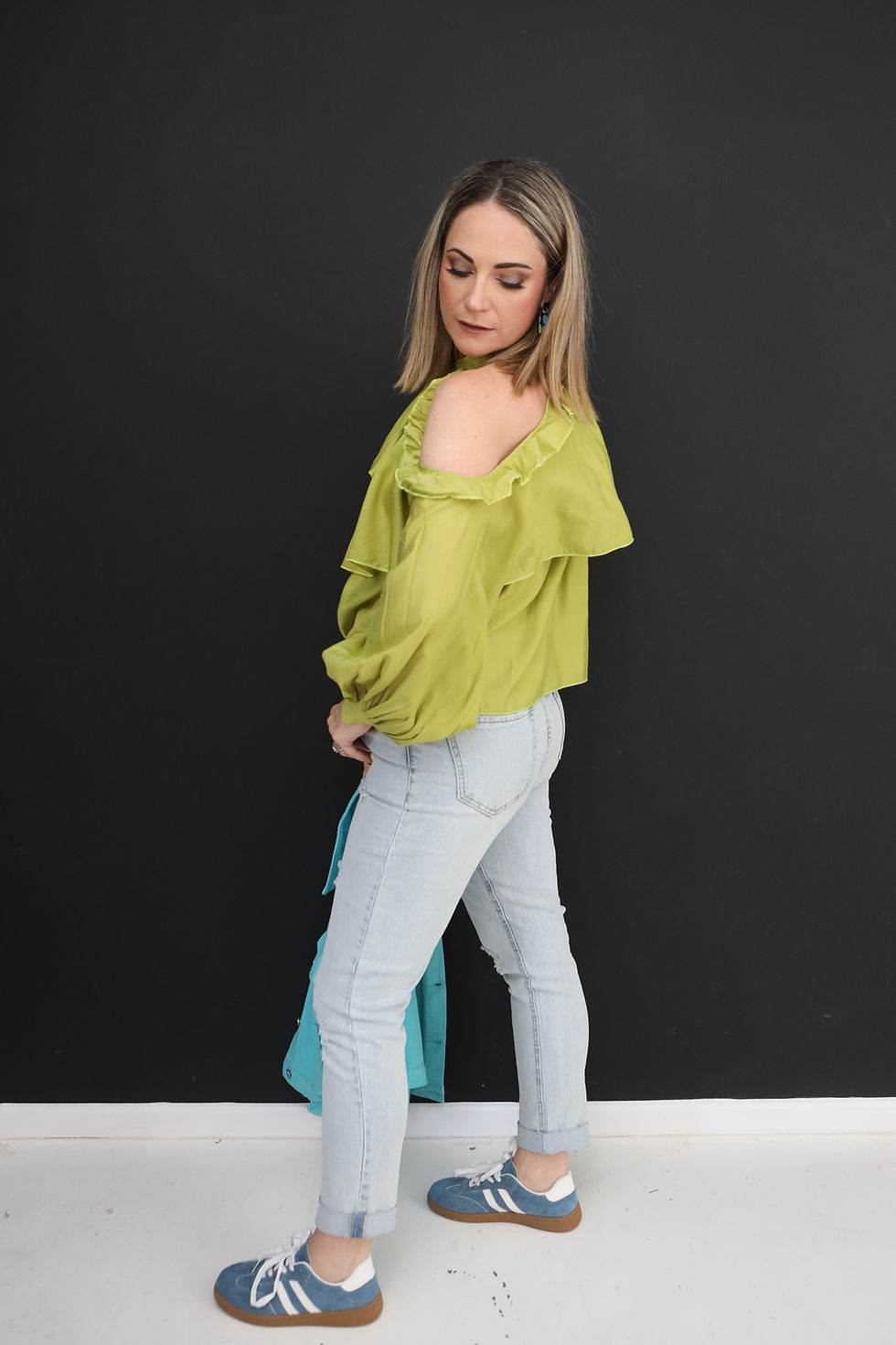 Thumbnail: CHARTREUSE FRILL TOP