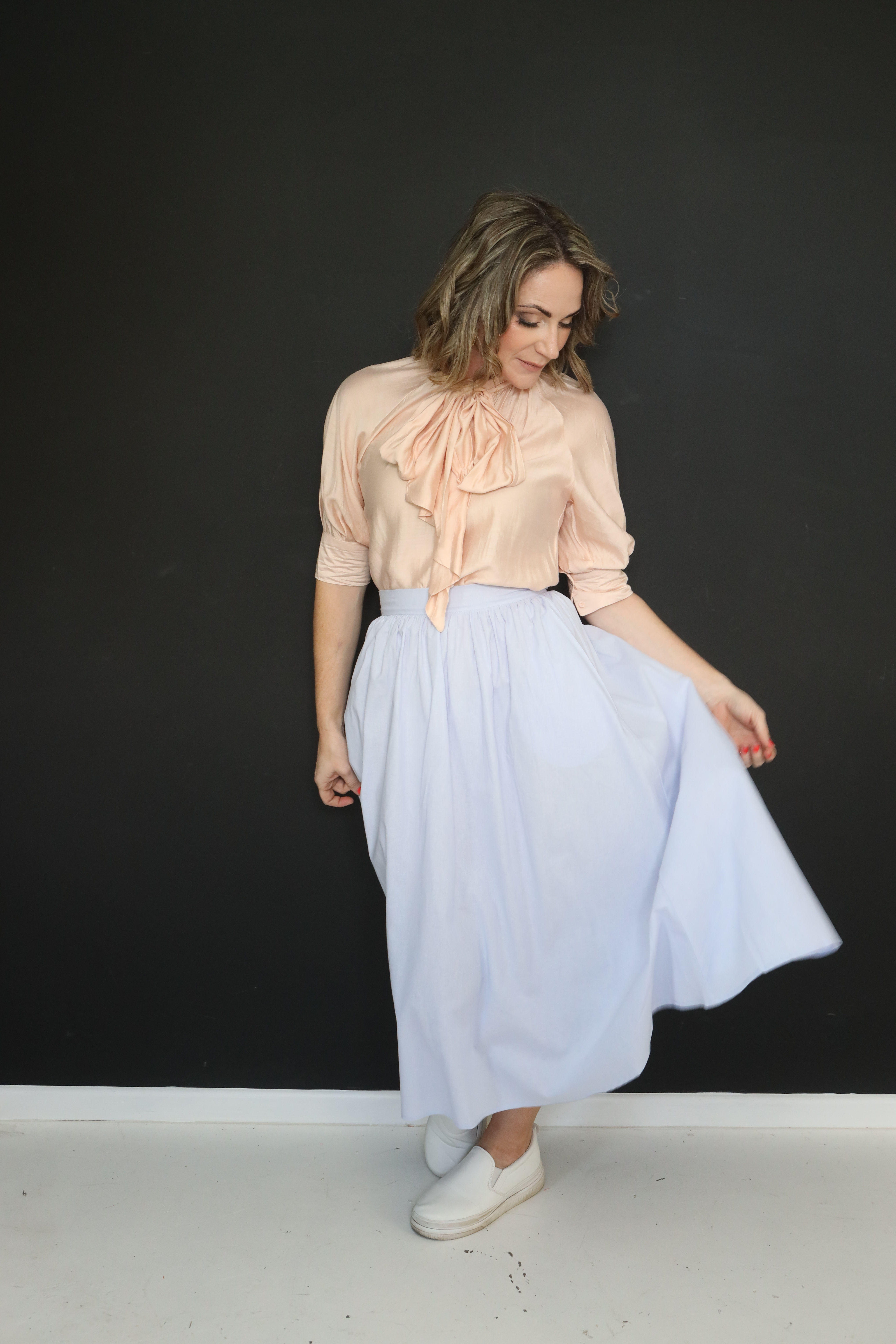 HEAVENLY BLUE HIGH LOW SKIRT