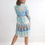 Thumbnail: CARIBBEAN TEAL PAISLEY TRAPEZE DRESS