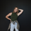 Thumbnail: DEEP FOREST GREEN TURTLENECK SLEEVLESS TOP