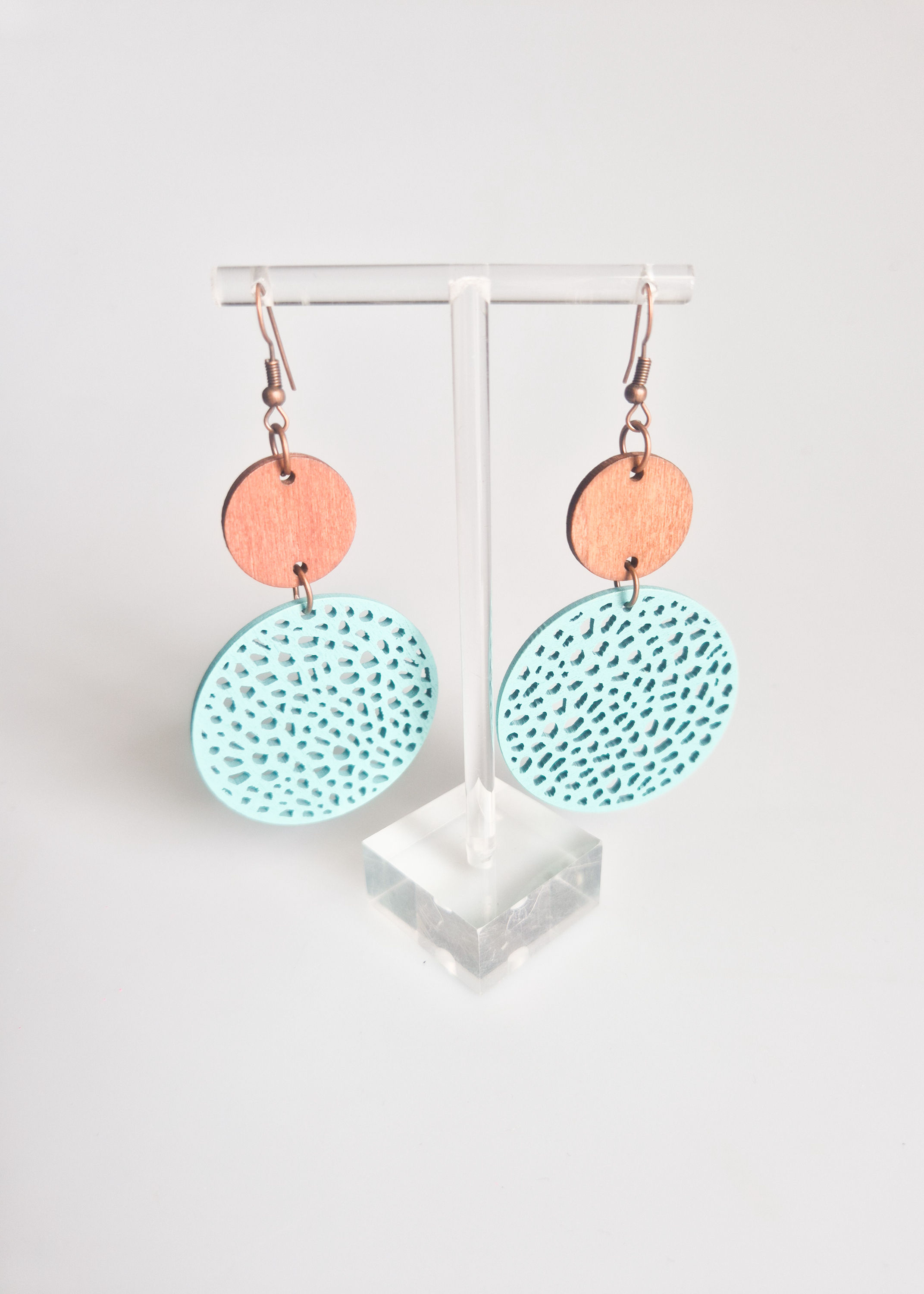 MINT WOOD EARRINGS