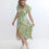 Thumbnail: SAGE BLOOMS PETAL WRAP DRESS