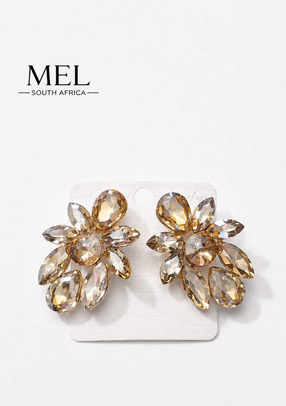 CHAMPAGNE STONE EARRINGS