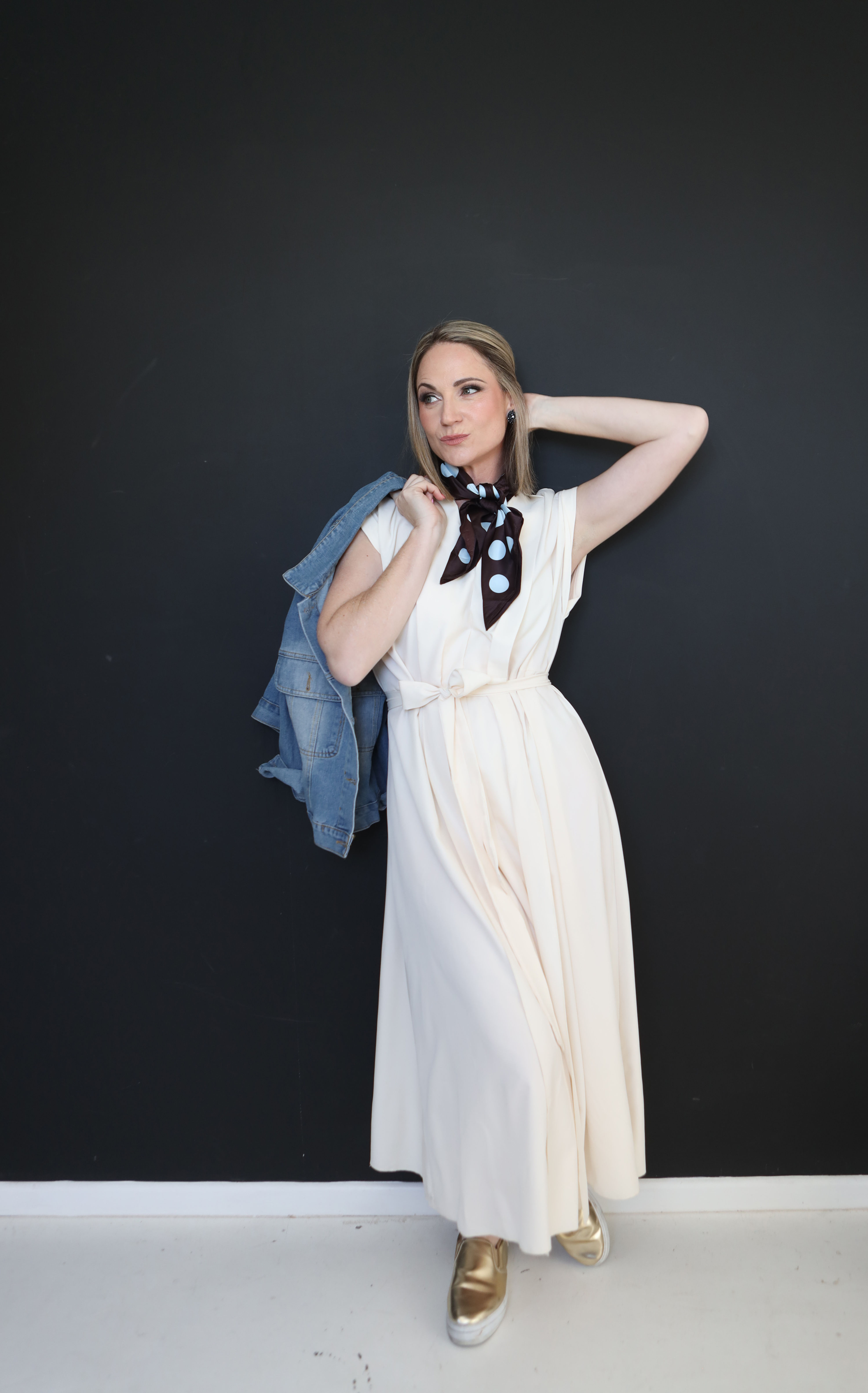 Creamy Summer Caftan Dress