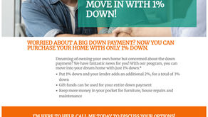 It's baaack...1% down payment program to purchase a house!